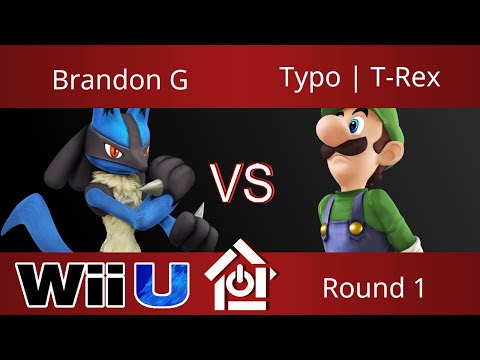 Battle & Brew Tourney - Brandon G (Lucario) vs Typo | T-Rex (Luigi) - Smash 4 Round 1