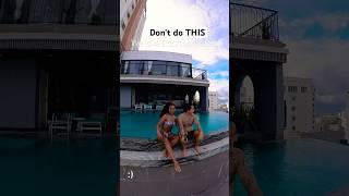 Don&rsquo;t do this on a Rooftop Pool! 😂💥 #welcometomychannel #vietnamtravel #việtnam #adventure #shorts