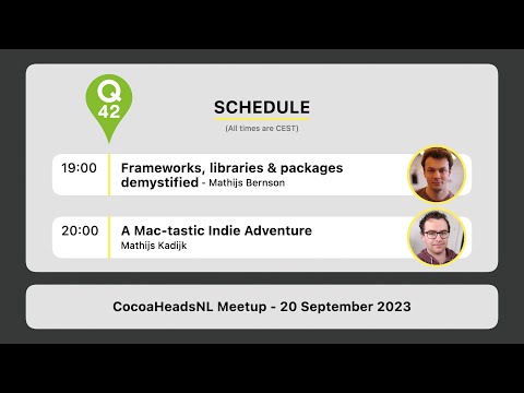 CocoaHeadsNL Meetup, 20 September 2023 thumbnail