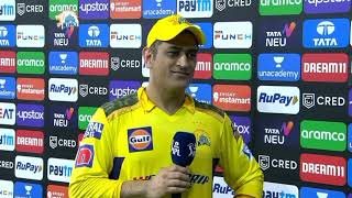 "I am not a big fan of maths" dhoni the winning captain interview csk vs dc post match presentation