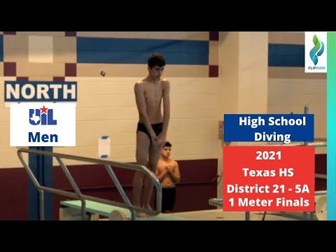 2021 Texas UIL District 21 5A - Boys 1 Meter Springboard Diving