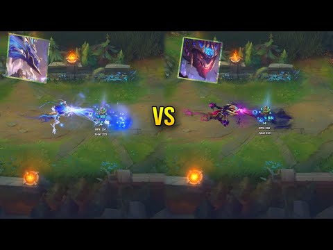 Porcelain Protector Aurelion Sol vs Inkshadow Aurelion Sol Skin Comparison - League of Legends