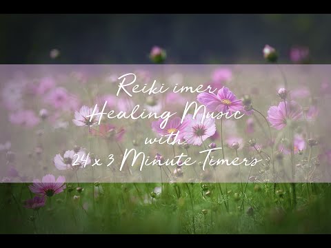 Reiki Healing and Yin Yoga Music with Timer 24 x 3 Minute Tibetan Bells - 1 hour 12 minutes
