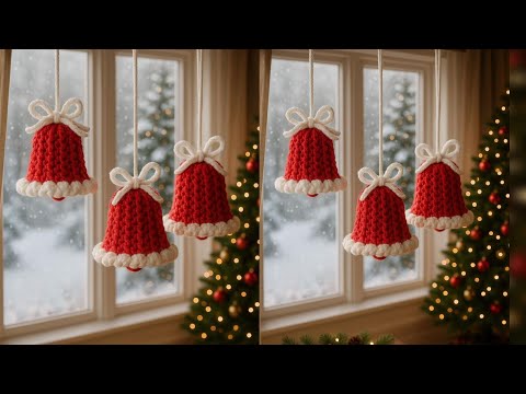 Crochet Bell Ornament for Christmas | Crochet Bell for Christmas Decorations |