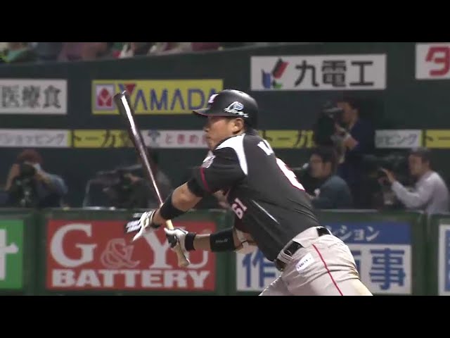 執念の一打!! マリーンズ角中 タイムリー2塁打で試合をひっくり返す!! 2014/3/29 H-M