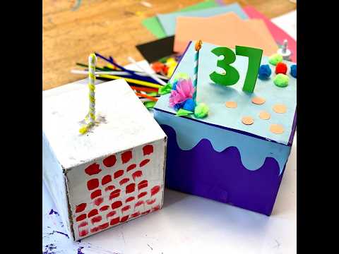 Cardboard-Box Cakes! Made with McHarper Week 4, episode 2 - art tutorials crafts at home