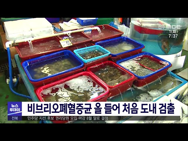 비브리오폐혈증균 올 들어 처음 도내 검출