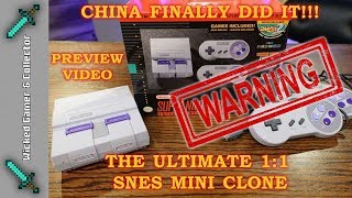 Preview - USA Nintendo SNES Mini / 1 on 1 Clone Family Computer System Clone / 16-Bit Games