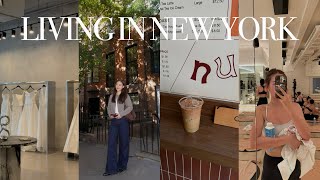 NYC VLOG | wedding dress shopping, brand events, new cafes, a regular routine in the city