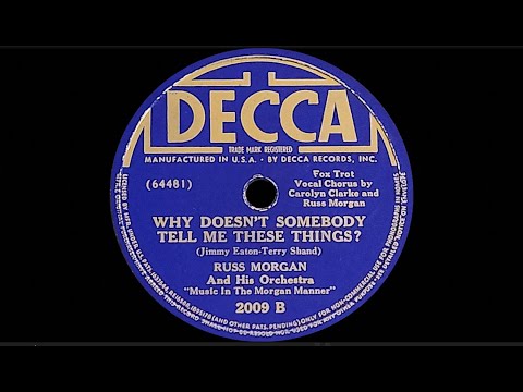 “Why Doesn't Somebody Tell Me These Things?” by Russ Morgan and his Orchestra 1938