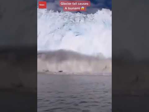 #shorts Glacier Fall Cause a Tsunami