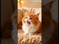 Playful Orange Cat Meowing Loudly Cat Cute Funny