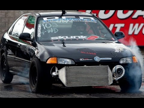 Driver B's civic turbo test pass ( Perris CA Shootout 2013 )