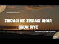 Zindagi Ne Zindagi Bhar Ghum Diye The Train Melodic Progressive Remix MusicBeyondYours