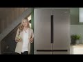 Bosch KFN96VPEAG Series 4 American Fridge Freezer, Stainless Steel, E Rated,  Non-Plumbed