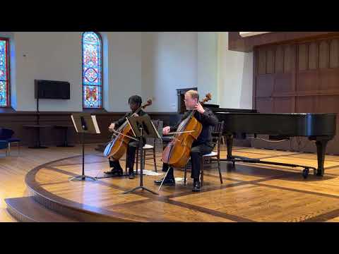 Sonata (duet) by Wolfgang Amadeus Mozart-  Titus Gunderson, Cello, Derek Clark, Cello