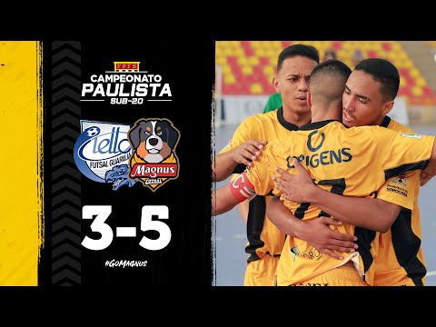 GOLS - Guarujá Futsal 3 x 5 Magnus Futsal - SUB 20 - Campeonato Paulista - QUARTAS DE FINAL