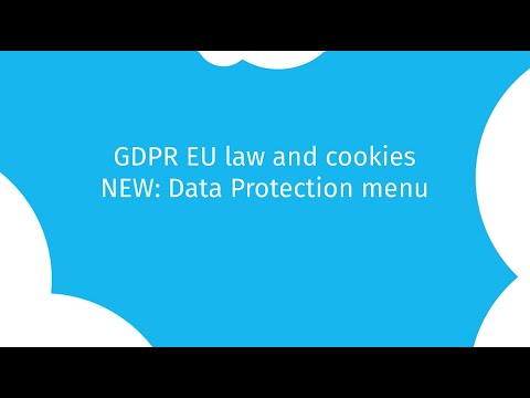inCMS: NEW  Data Protection menu GDPR EU law and cookies