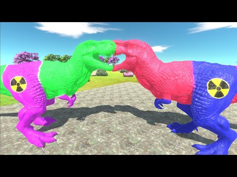 2x HULK T-REX DEATH CLIMB - Animal Revolt Battle Simulator