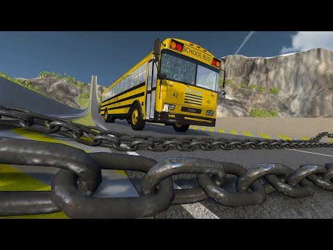 Giant Chain High Speed Crazy Cars Crashes #1 - Beamng Drive
