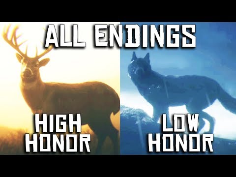 Red Dead Redemption 2 - ALL 8 ENDINGS (Low & High Honour) [PC, 4K]