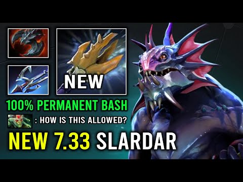 NEW 7.33 Harpoon Slardar 100% Permanent Bash Brutal Hit Like a Truck Deleted Medusa Dota 2