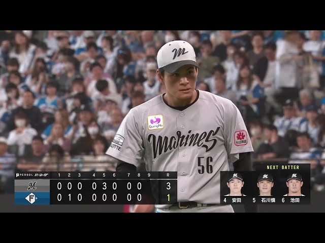 【8回裏】マリーンズ・中森俊介 1イニングを1奪三振3者凡退に抑える好投で9回に繋ぐ!! 2025年5月31日 北海道日本ハムファイターズ 対 千葉ロッテマリーンズ