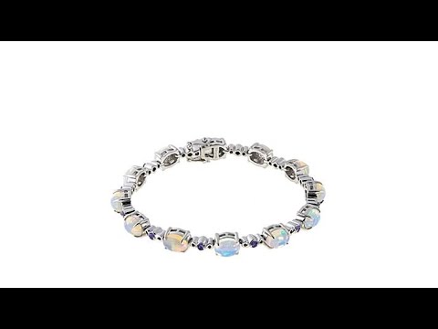Paul Deasy Gem Ethiopian Opal and Tanzanite Line Bracelet