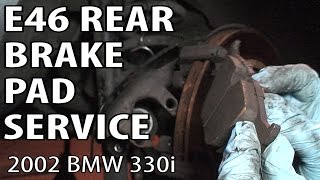 BMW 330i 325i E46 Rear Brake Job  DIY Changing Pads