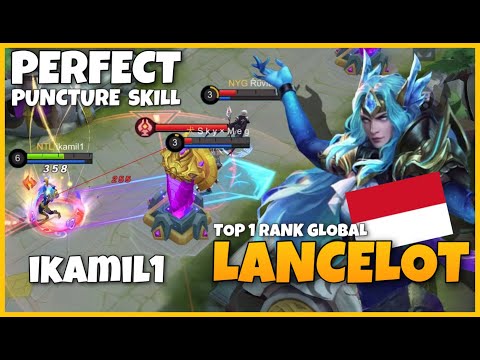 Perfect Puncture Skill of Lancelot!! | Top 1 Global Rank By ikamil1 | Mobile Legends
