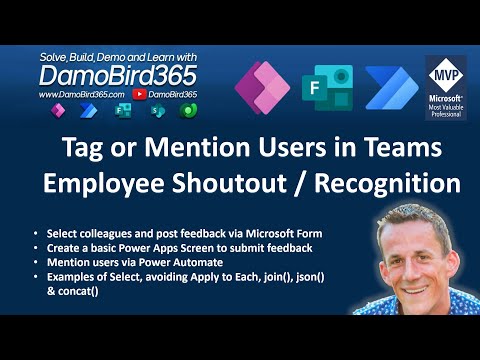 Mention users in Teams Channel via Power Automate – MS Forms or Power Apps – Employee Recognition from Damien Bird Mention users in Teams Channel via Power Automate – MS Forms or Power Apps – Employee Recognition from Damien Bird