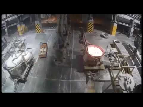Aluminum smelter overhead crane accident