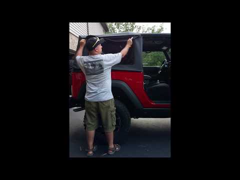 Wrangler JK soft top side window install, the easy way.