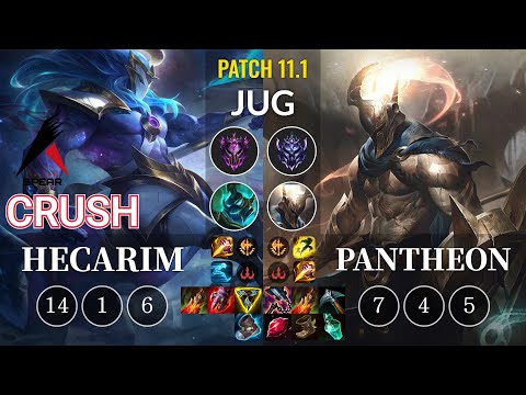 ASP Crush Hecarim vs Pantheon Jungle - KR Patch 11.1