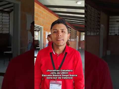 Jonathan Caballero jefe de la UBCH, desde la E.B. Diego ibarra, zona sur de valencia, Edo. Carabobo