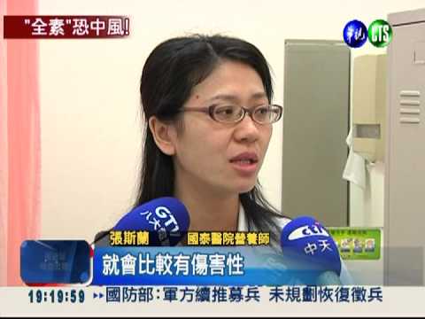 吃全素膽固醇低 中風風險高3倍