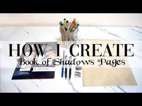 How I Create Book of Shadows Pages | 🌱Seed Blessing🌱 | Pt.1