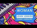 John Lennon - Woman - Piano Karaoke
