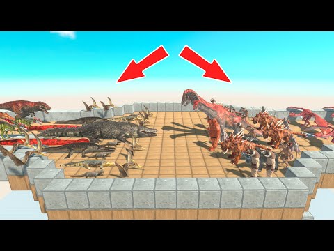 New Unit Purussaurus & Reptile Army vs Fantasy Army on Arena in Animal Revolt Battle Simulator