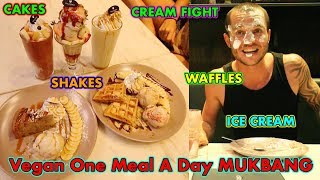 Vegan One Meal A Day MUKBANG That Turned Into A Cream Fight