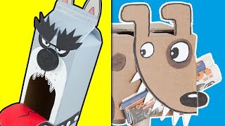 4 Dog Crafts from Cardboard | DIY for Kids on Box Yourself