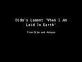 Dido's Lament 'When I Am Laid In Earth', Henry Purcell, Arr. for Brass Quintet