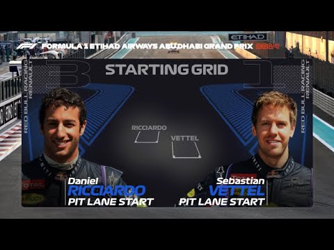 The 2014 Abu Dhabi Grand Prix Grid with Modern graphics