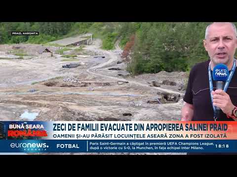 Zeci de familii evacuate din apropierea Salinei Praid