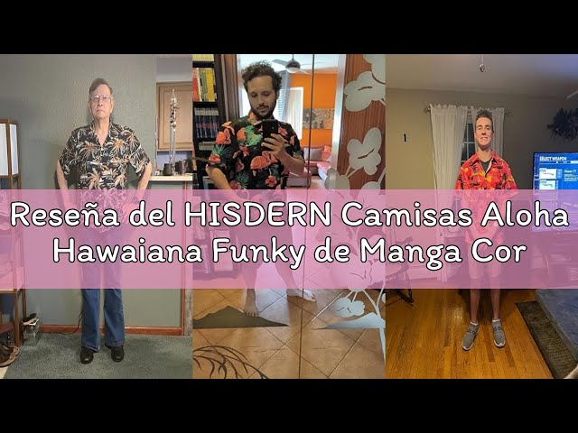Vídeo relacionado con HISDERN Hombre Funky Hawaiana Floral Camisa Manga Corta Bolsillo Delantero Holiday Summer Aloha Printed Beach Casual Negro Naranja Hawaii Flower Camisas