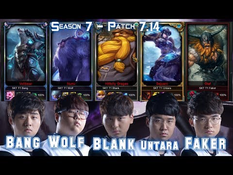 Bang, Wolf, Blank, Untara & Faker in the same TEAM - Patch 7.14 KR