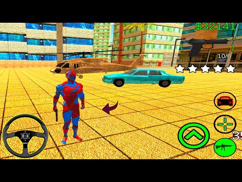 Grand City Flying Superhero Police  Cars Escaping Army Helicopter  Simulator Android Gameplay #1445