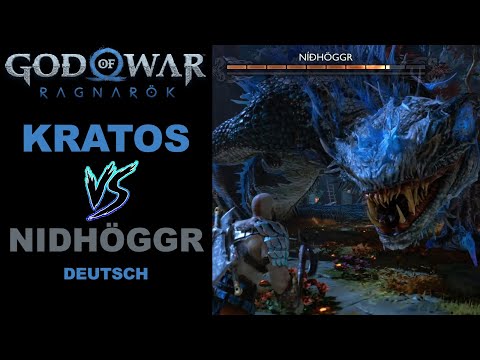 God of War Ragnarök Kratos VS Nidhöggr Boss Kampf Deutsch komplett