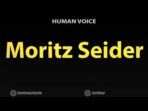 How To Pronounce Moritz Seider