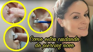 ●Tudo sobre meu novo Piercing no Tragus - como cuidar, como não ter queloides, furei com a ferradura